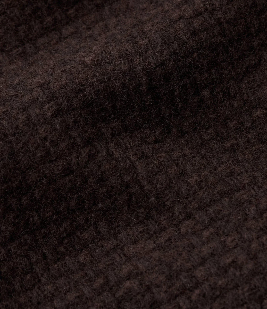 Close-up of the mahogany Panama weave lambswool