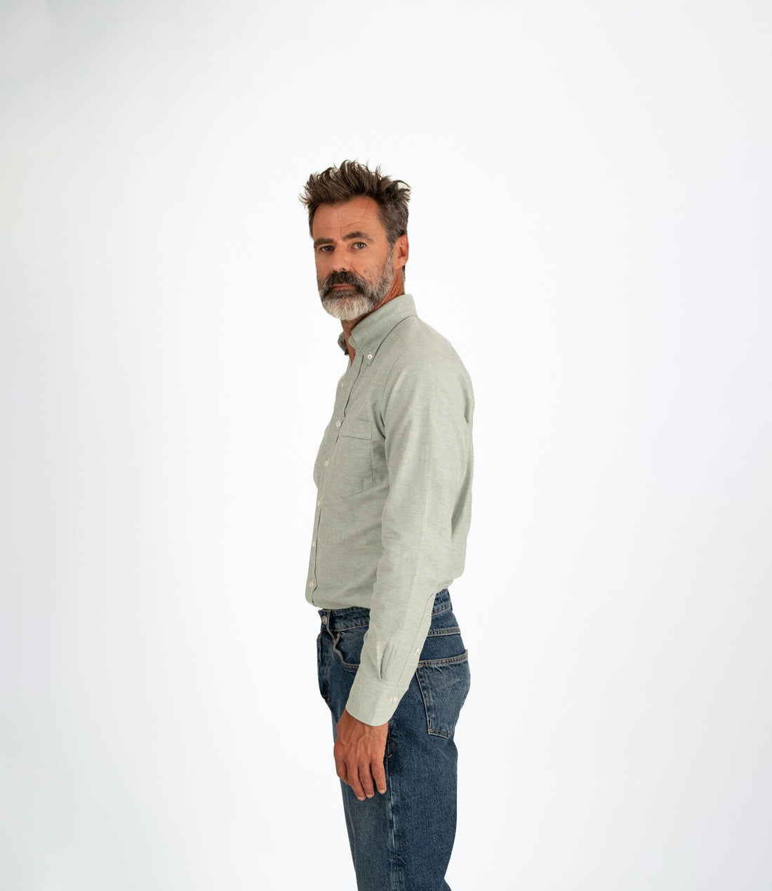 Button down oxford shirt - Green