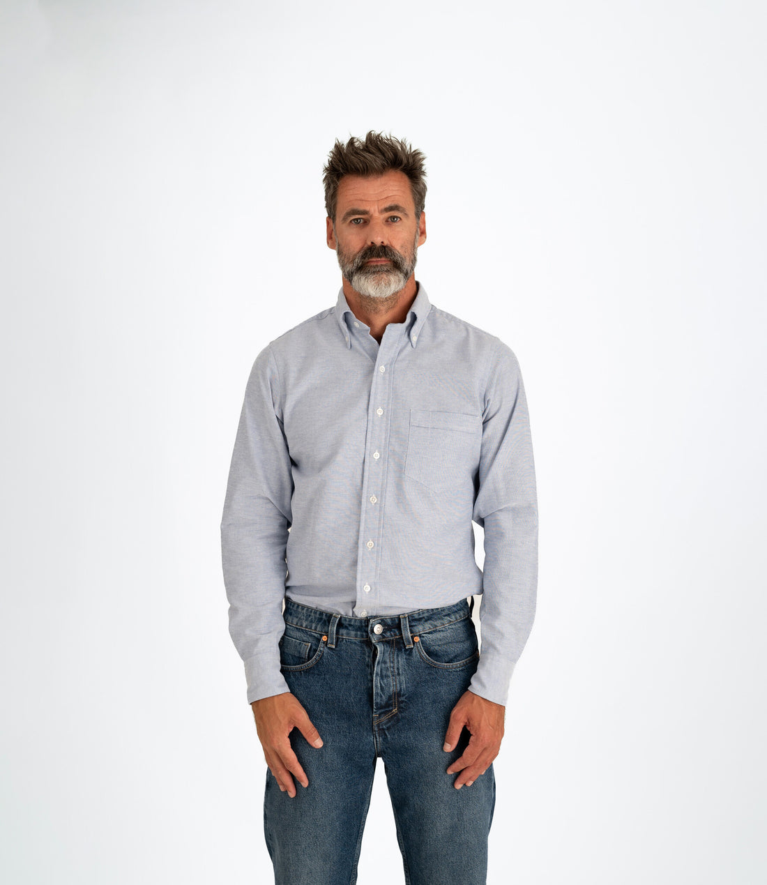 Button down oxford shirt - Mid Blue
