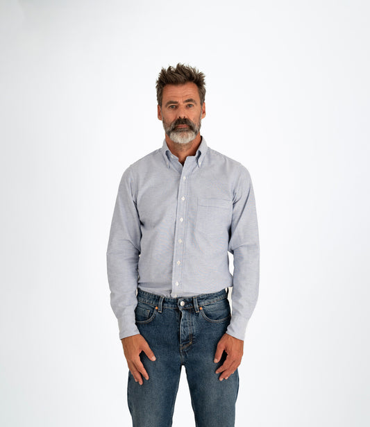 Button down oxford shirt - Mid Blue