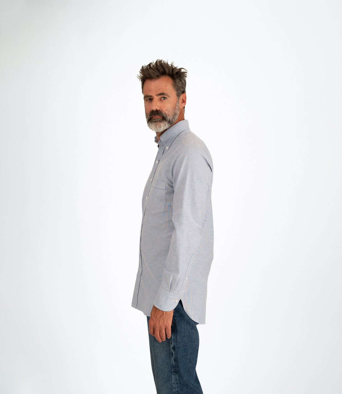 Button down oxford shirt - Mid Blue