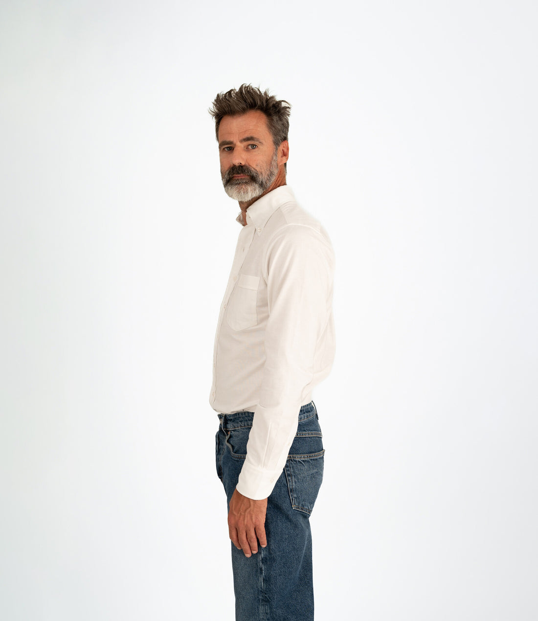 Button down oxford shirt - White
