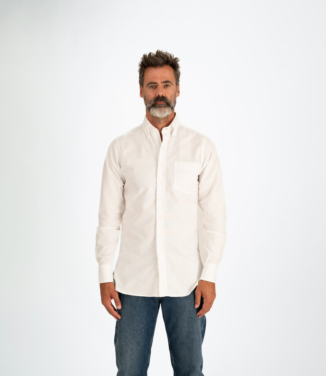 Button down oxford shirt - White