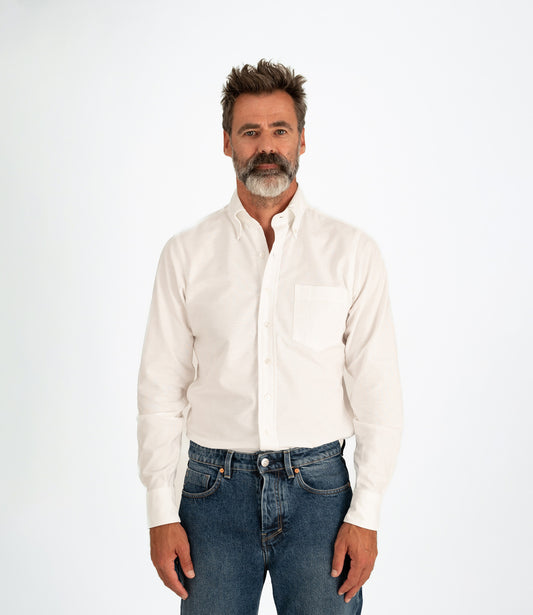 Button down oxford shirt - White