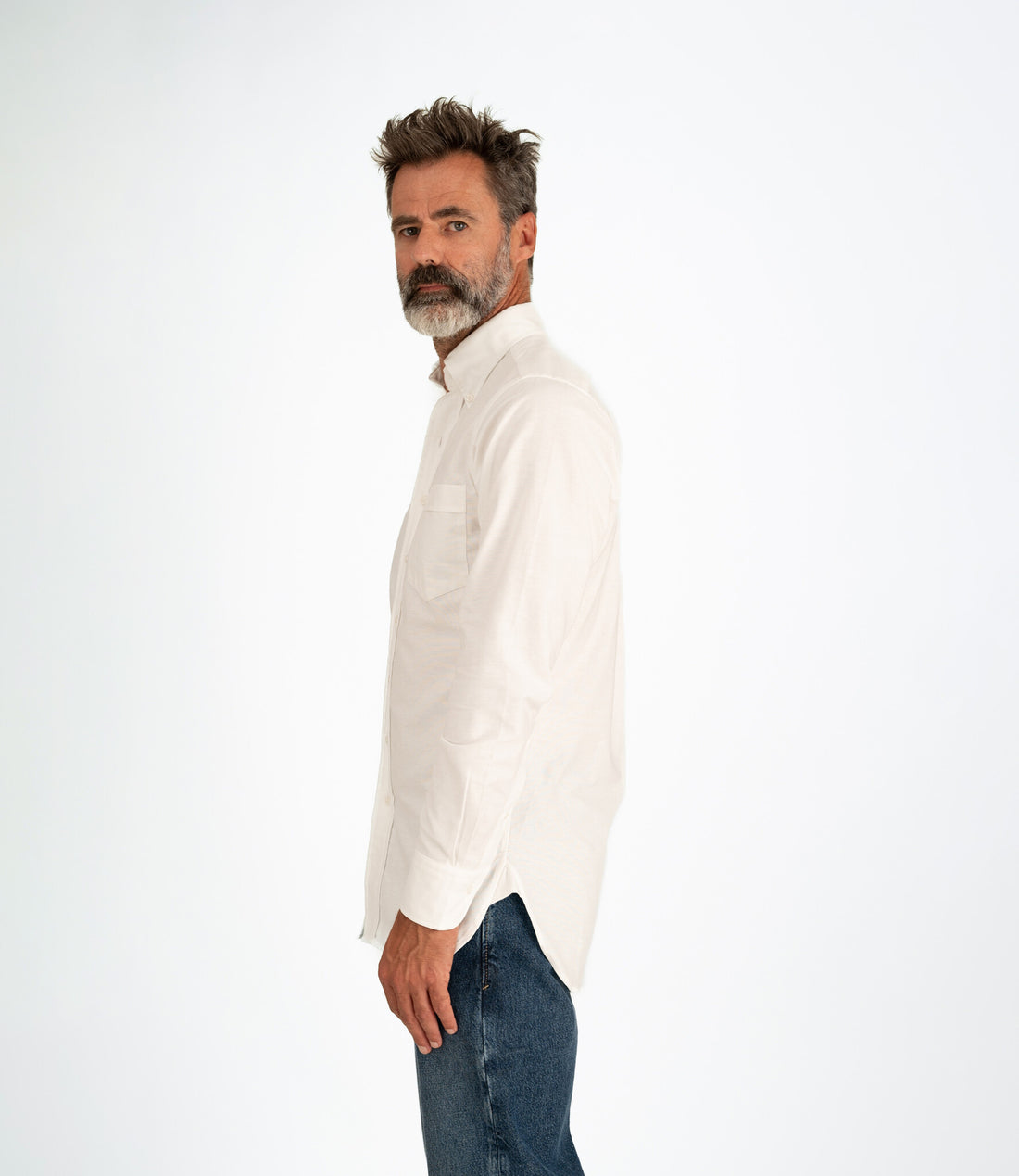 Button down oxford shirt - White