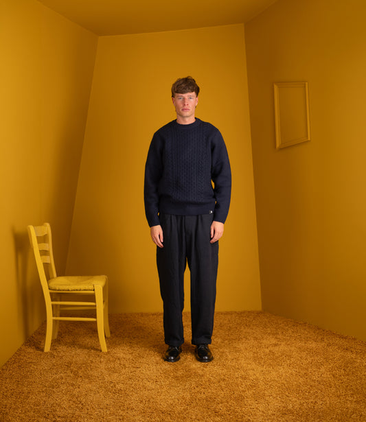 Caster Knit Sweater - Dark navy
