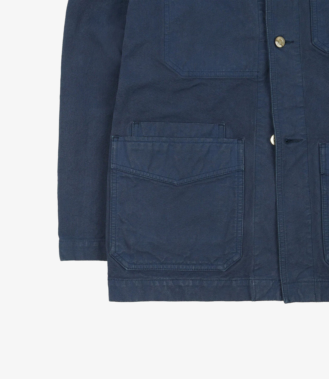Cotton Duck Canvas Five-Pocket Chore Jacket - Navy