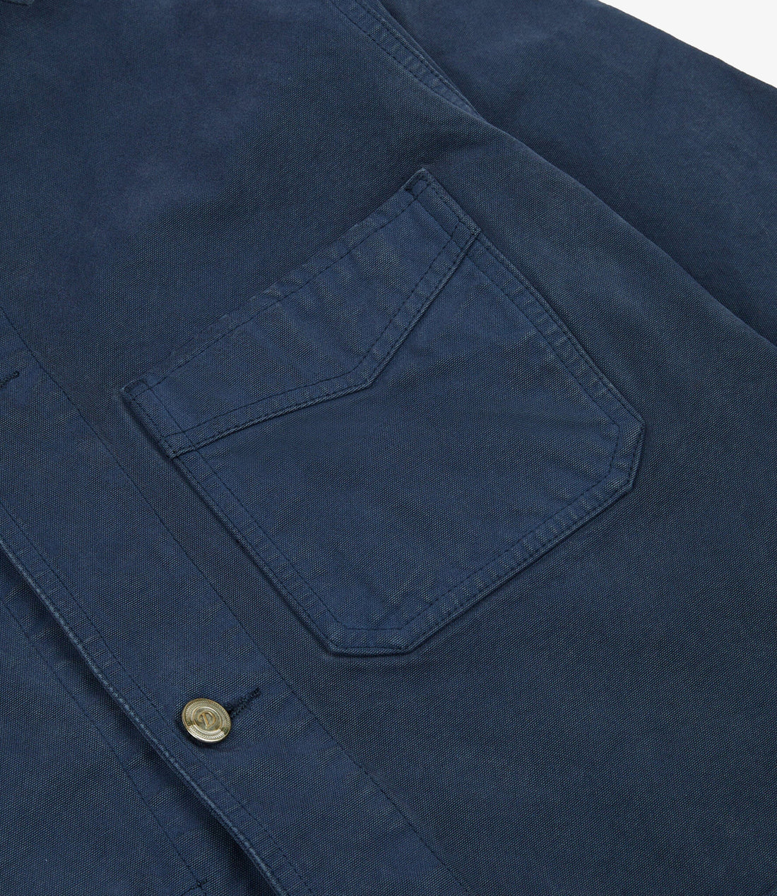 Cotton Duck Canvas Five-Pocket Chore Jacket - Navy