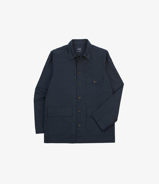 Cotton overshirt - jacket - Navy