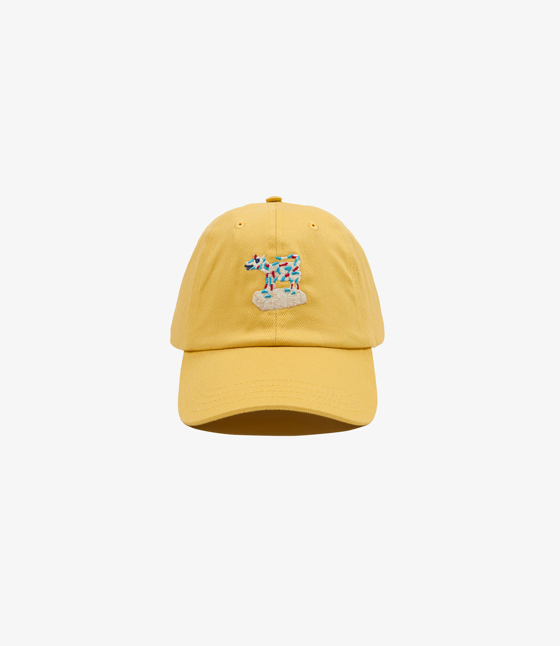 Cow Figurine Twill Baseball Cap - Mustard