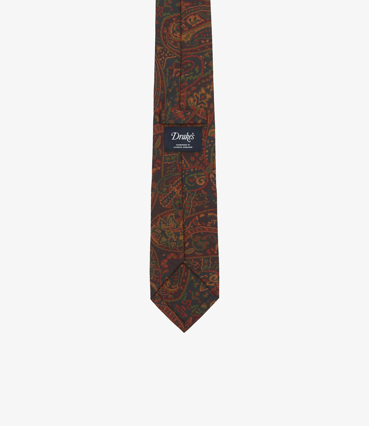 Floral Paisley Habotai Silk Tie - Blue