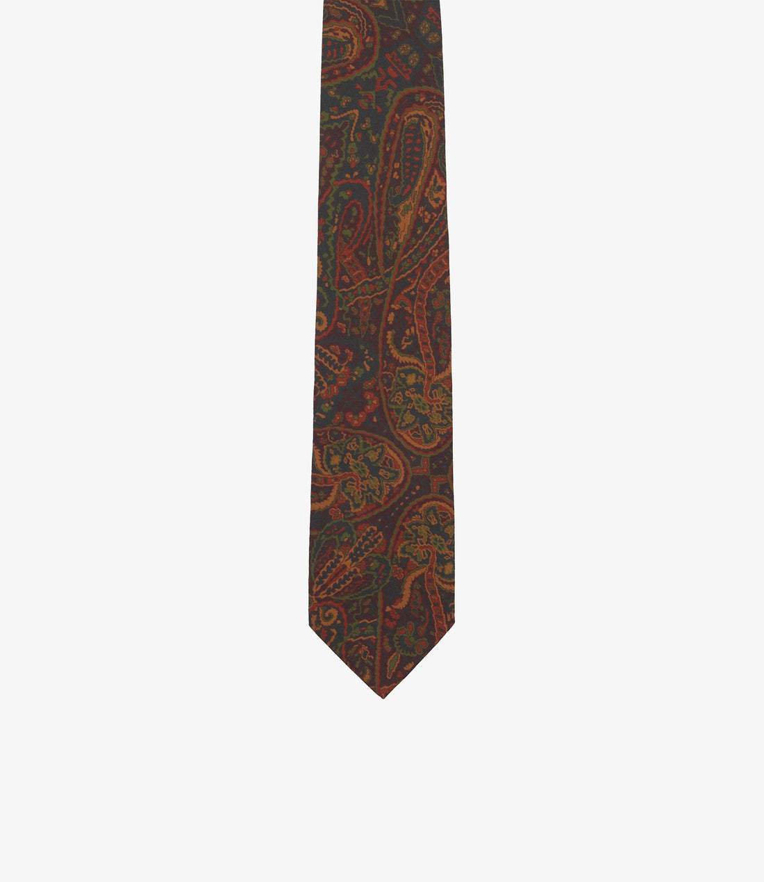 Floral Paisley Habotai Silk Tie - Blue