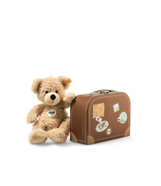 Fynn Teddy bear in suitcase beige
