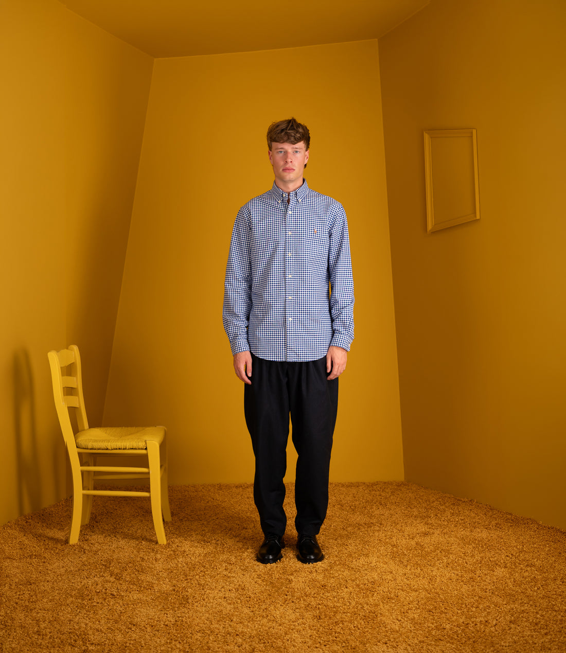 Classic sport shirt custom fit - Blue/white gingham
