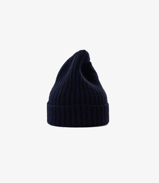 Le Bonnet Le Grand chunky ribbed beanie in midnight navy
