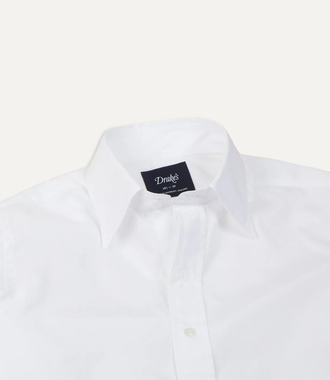 Long point Poplin Shirt - White