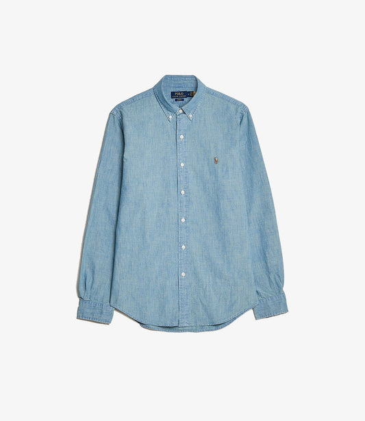 Long sleeve-sport shirt - Chambray