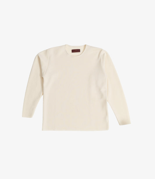 Longsleeve 100% merino milano rip - Off White