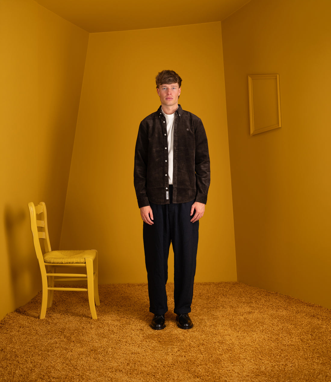 L/S Madison Cord Shirt - Tobacco