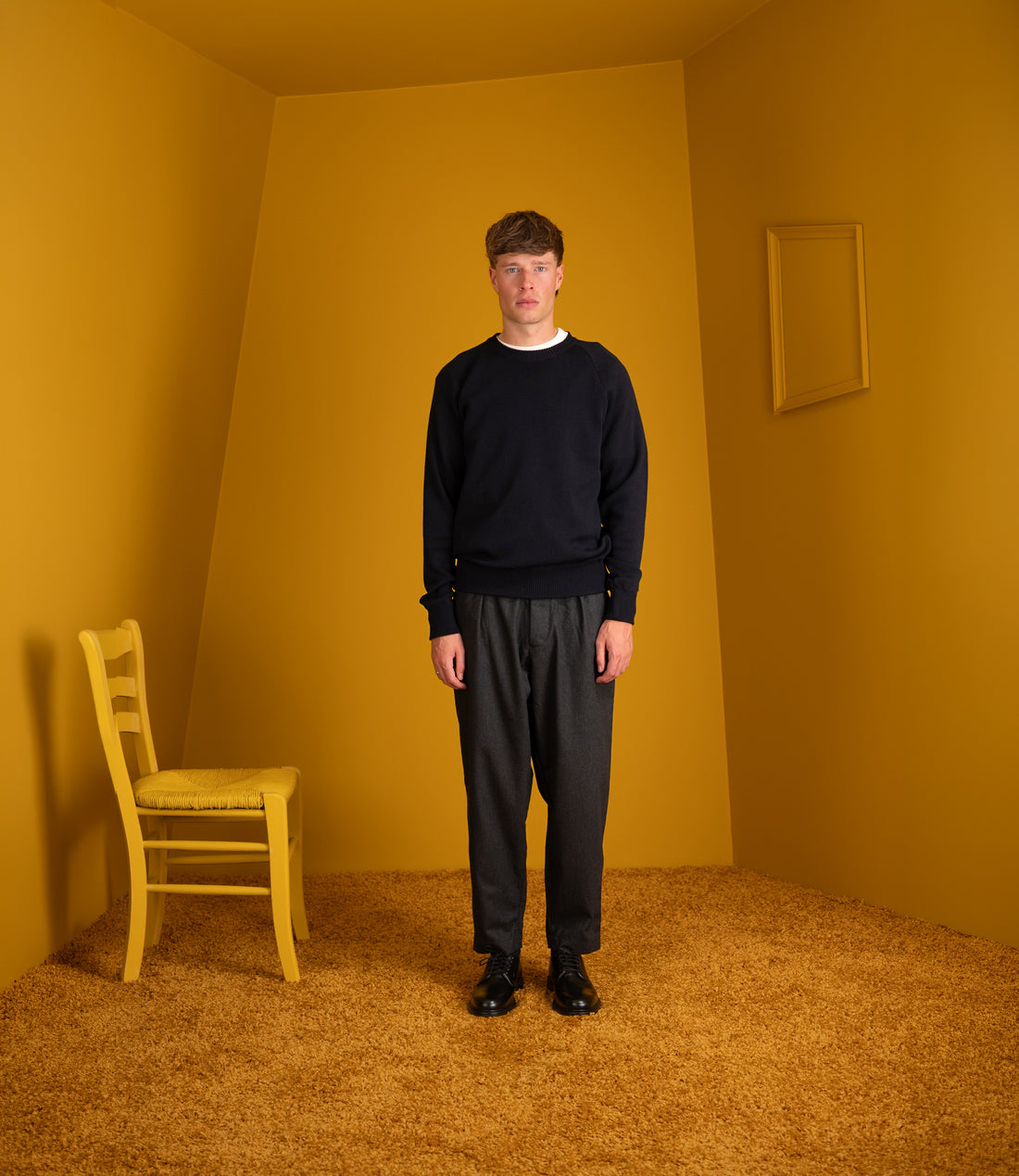 Merino knitted crewneck - Deep Navy