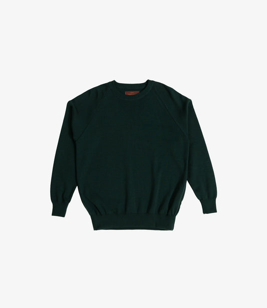 Merino knitted crewneck - Petrol