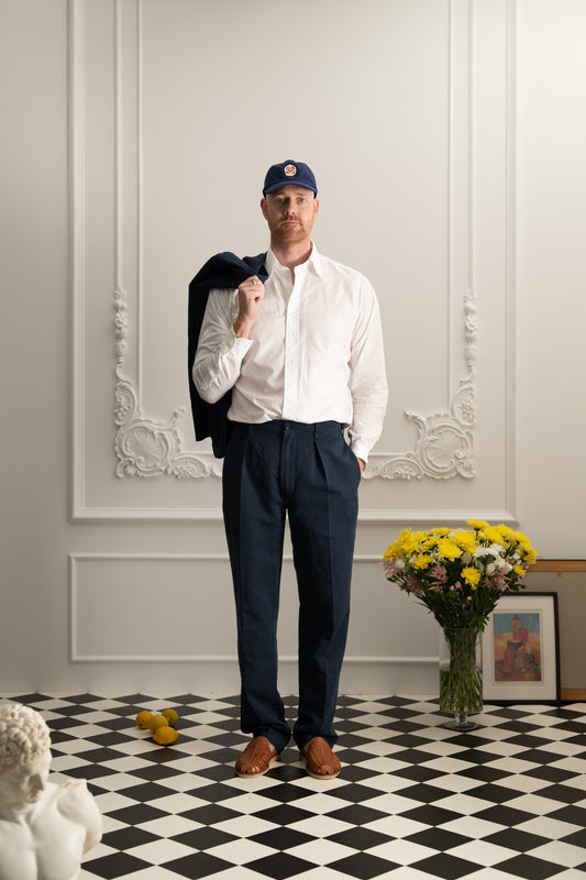 Long point Poplin Shirt - White