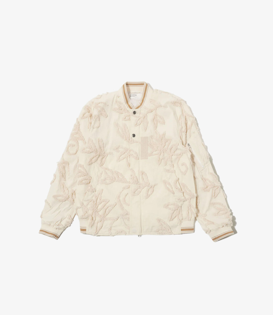 Ns Bomber jacket 3D flower - Ecru