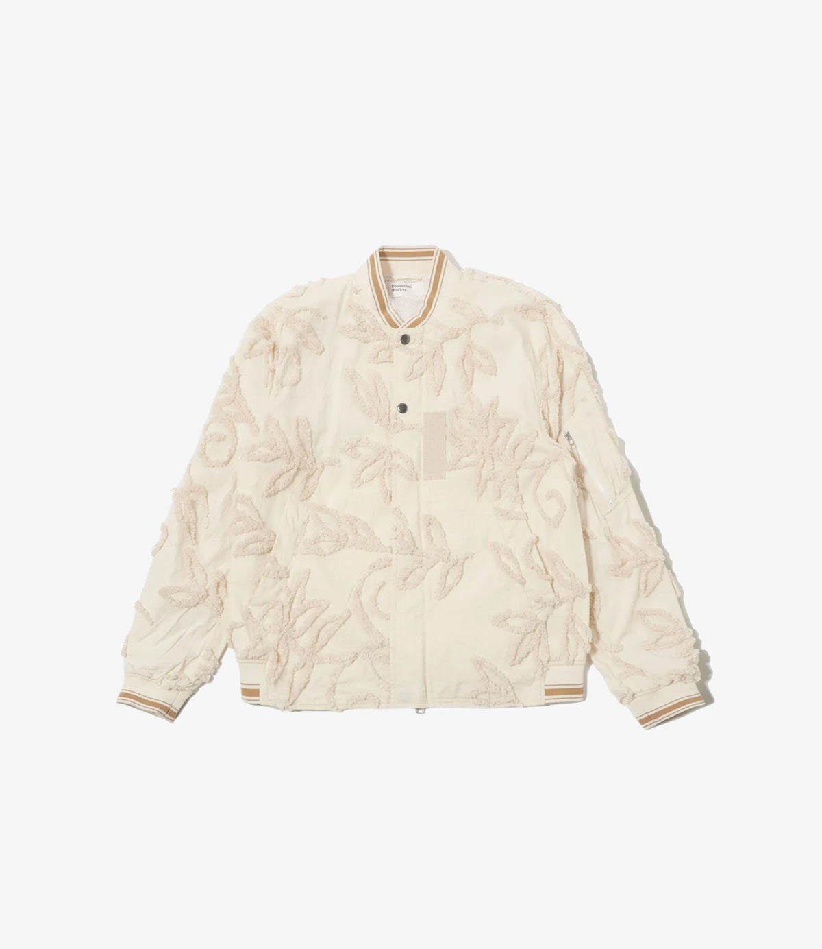 Ns Bomber jacket 3D flower - Ecru