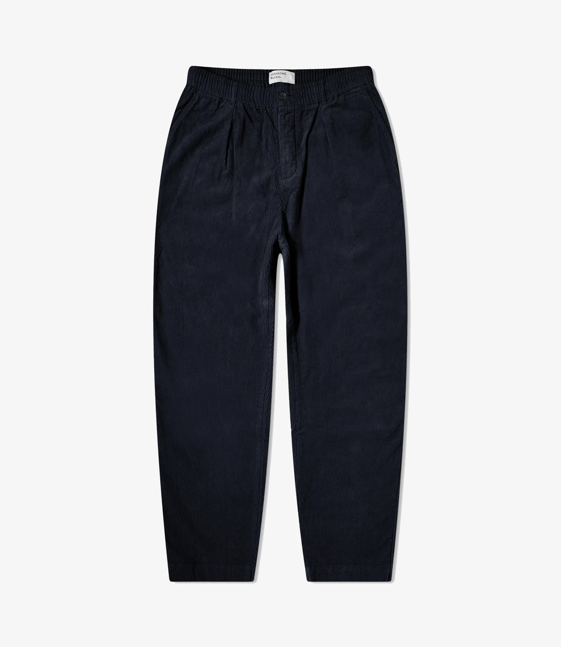 Pleated track pant cord - Navy