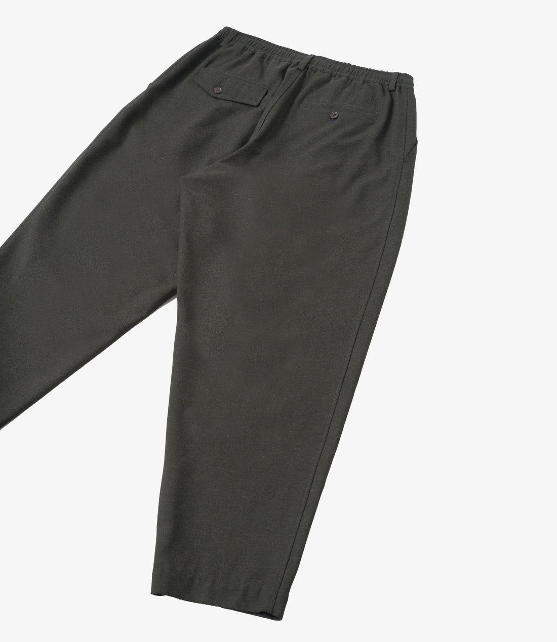 Pleated track pant recycled tweed - Olive