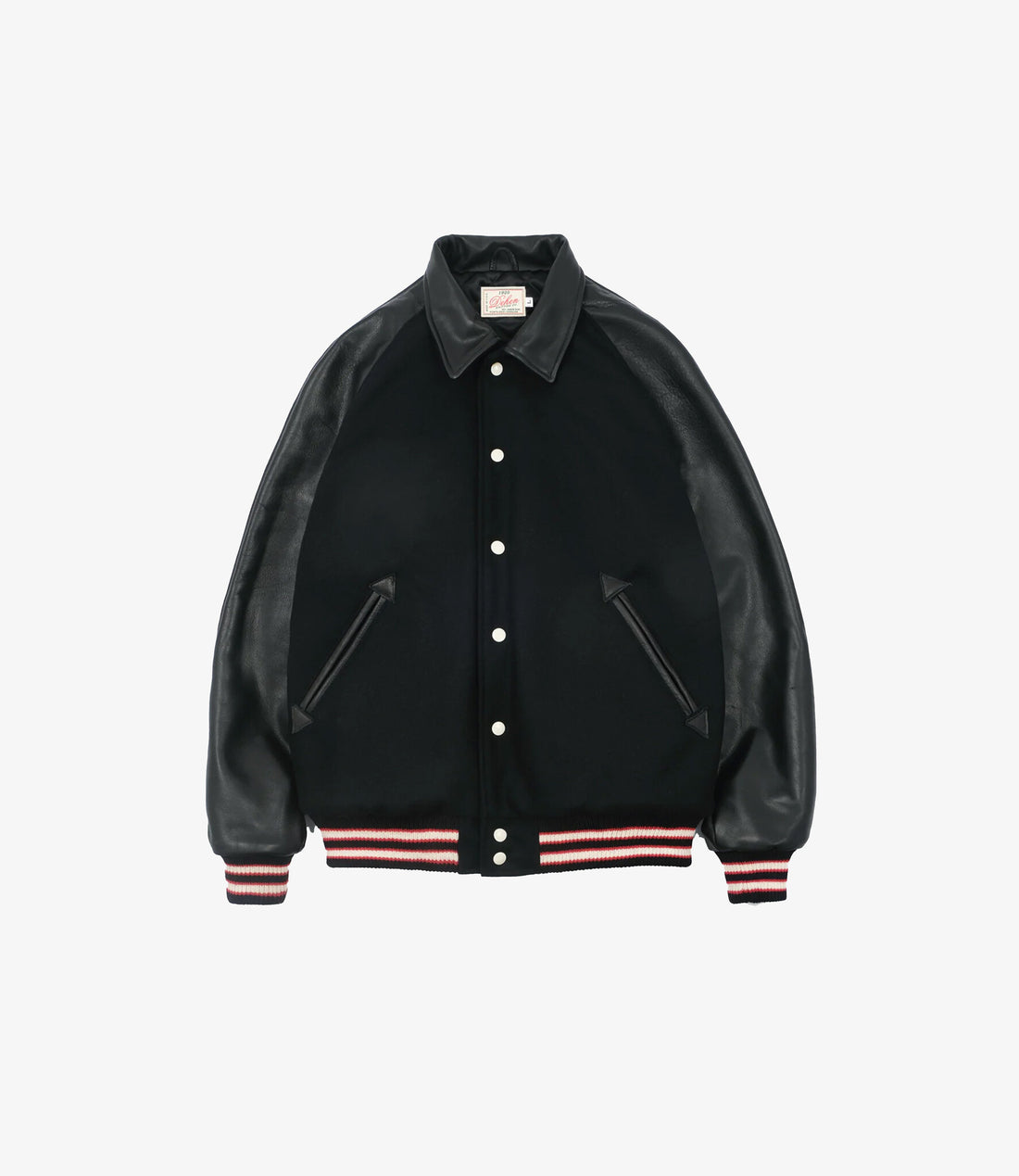 Raglan Varsity Jacket - Black/Black