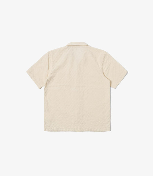 Road shirt dot waffle - Ecru