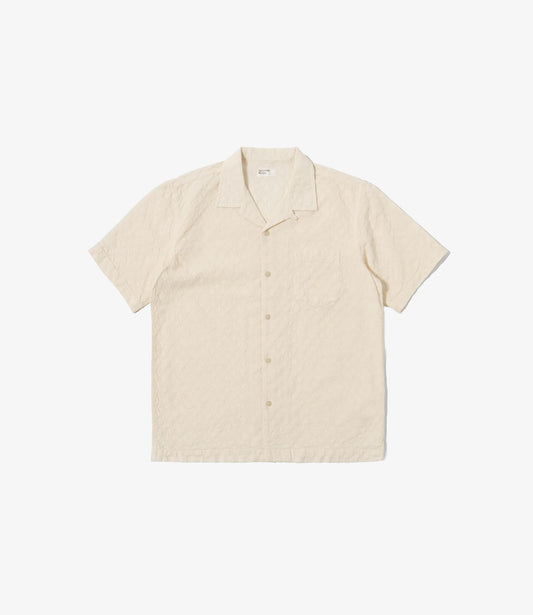 Road shirt dot waffle - Ecru