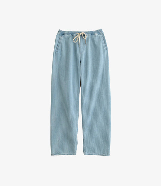 Samurai Trousers - Distressed stripe denim