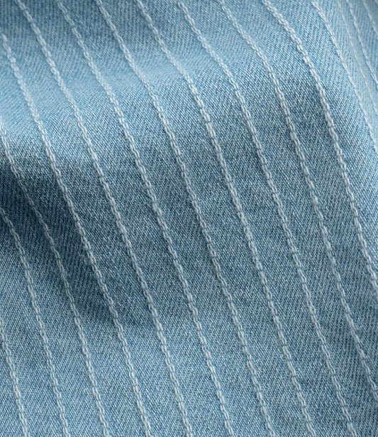 Samurai Trousers - Distressed stripe denim