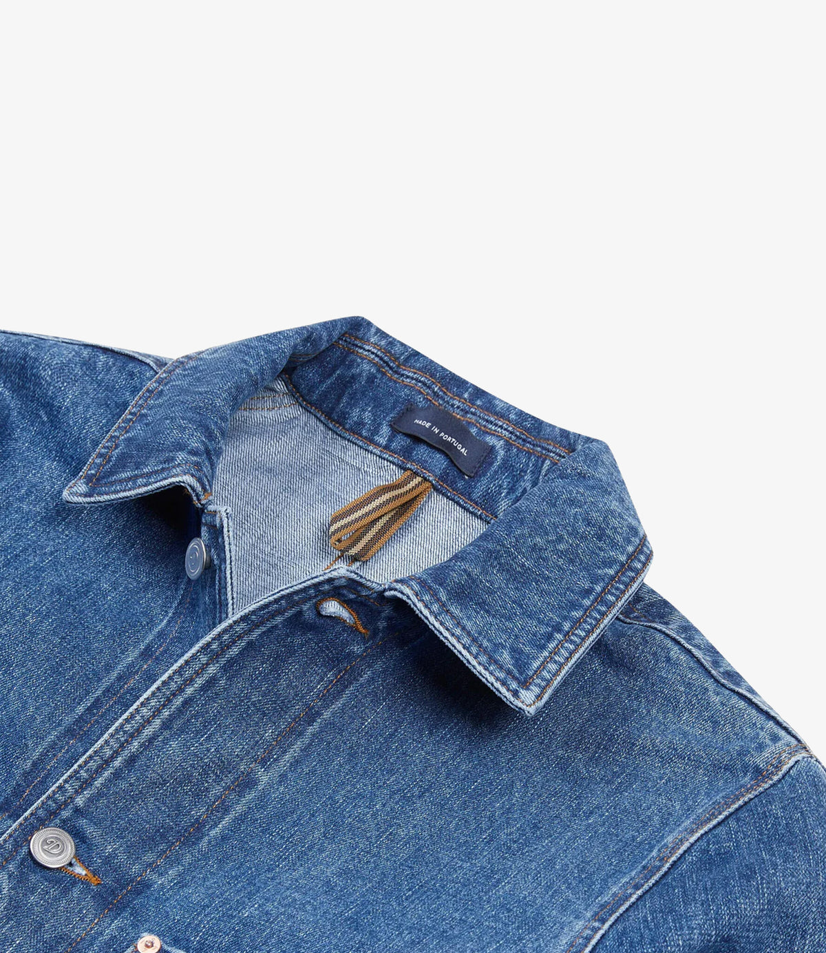 Selvedge Denim 5-Pocket Chore Jacket - Bleach Wash