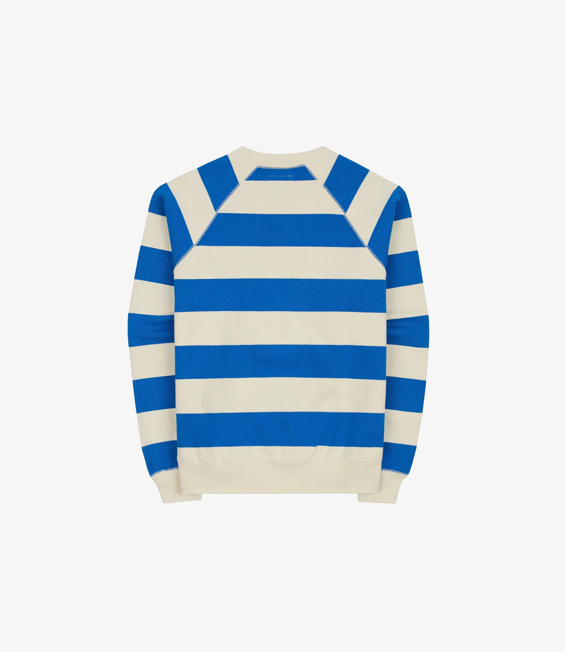 Striped Raglan Sweatshirt - Blue & Ant White