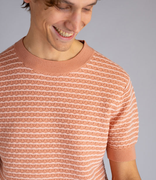 Textured T-shirt - Rose/Pale Blush