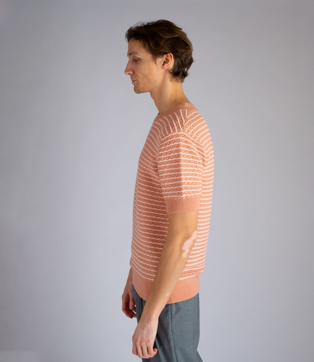 Textured T-shirt - Rose/Pale Blush
