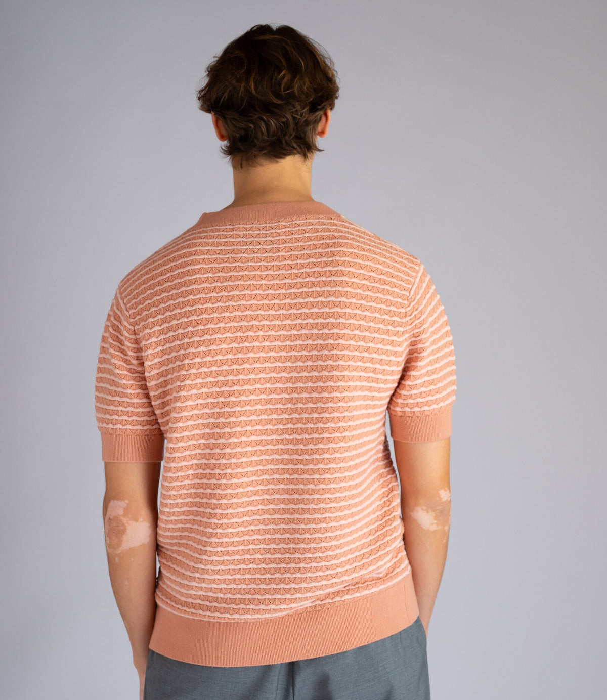 Textured T-shirt - Rose/Pale Blush