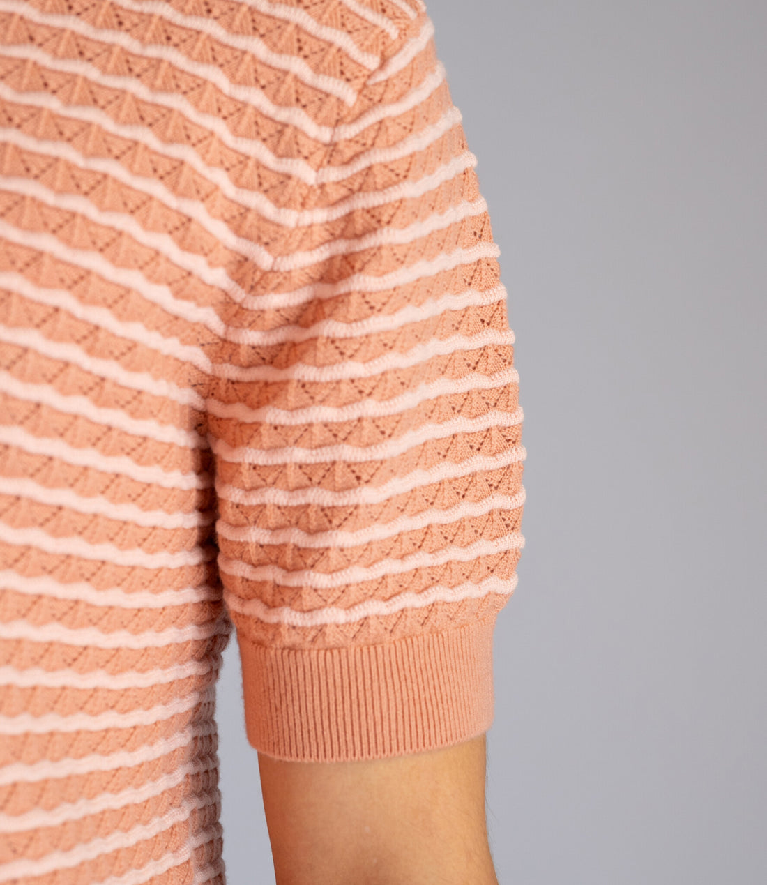 Textured T-shirt - Rose/Pale Blush