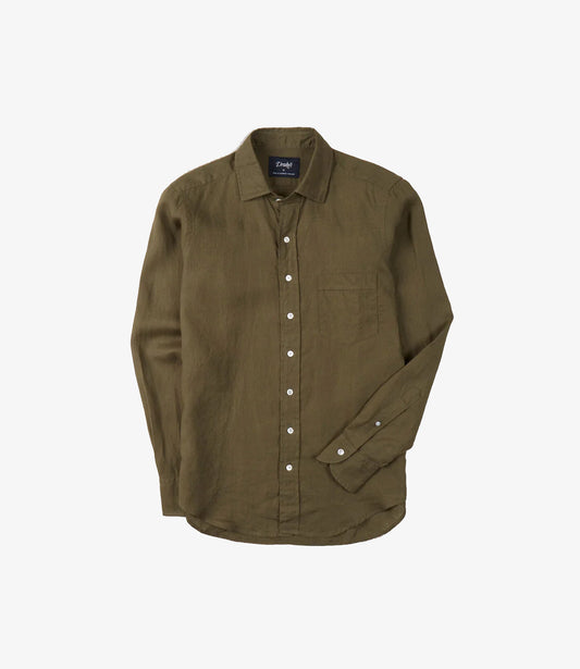 The Linen Summer Shirt - Khaki green