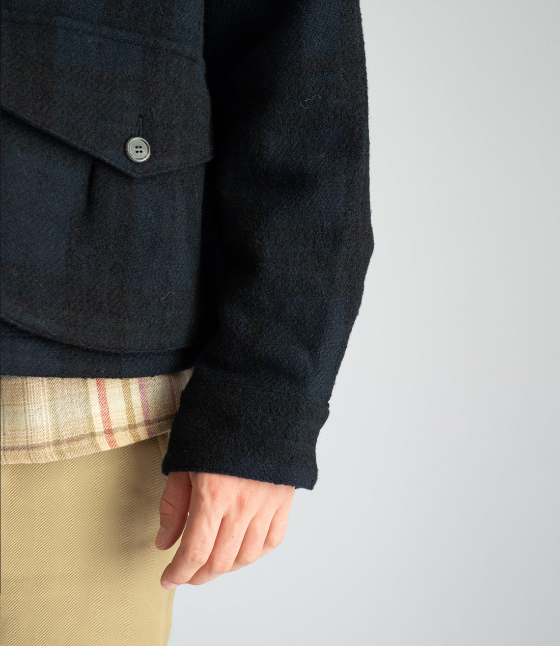Trapper jacket - Navy check