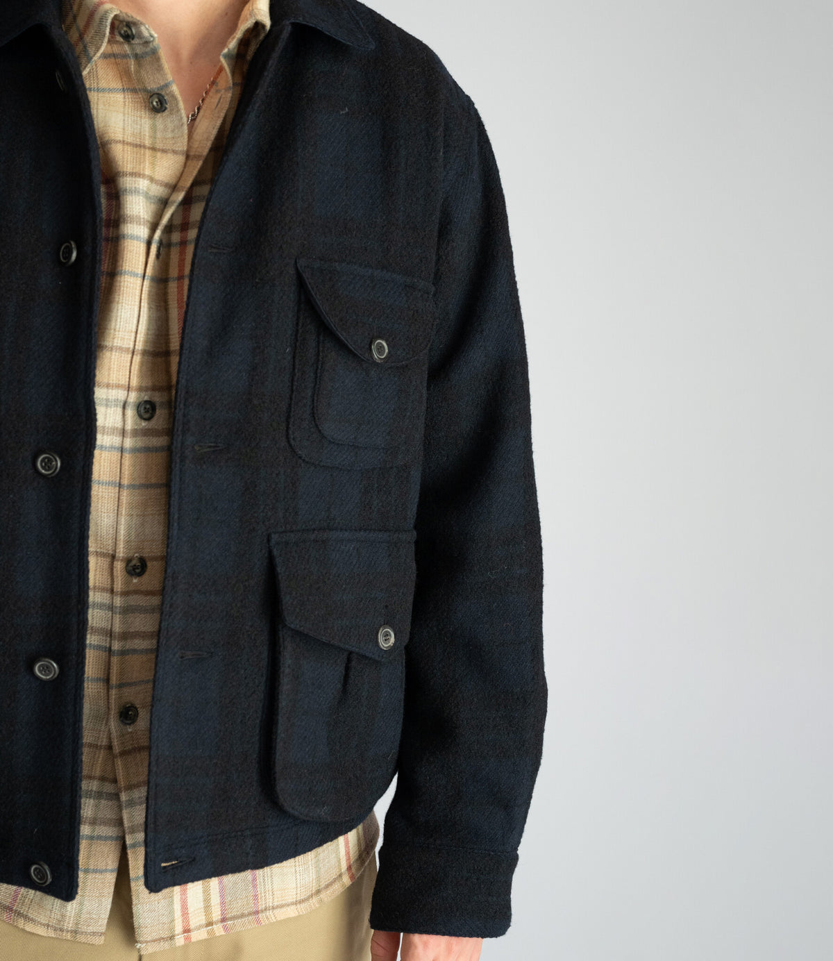Trapper jacket - Navy check