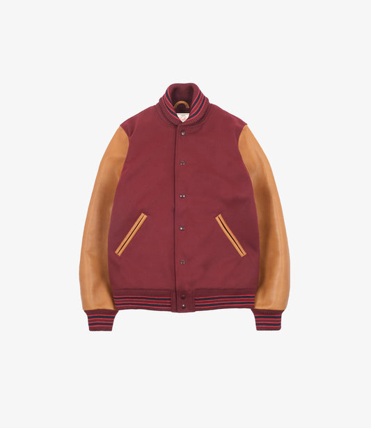 Varsity Jacket -  Burgundy/Rust