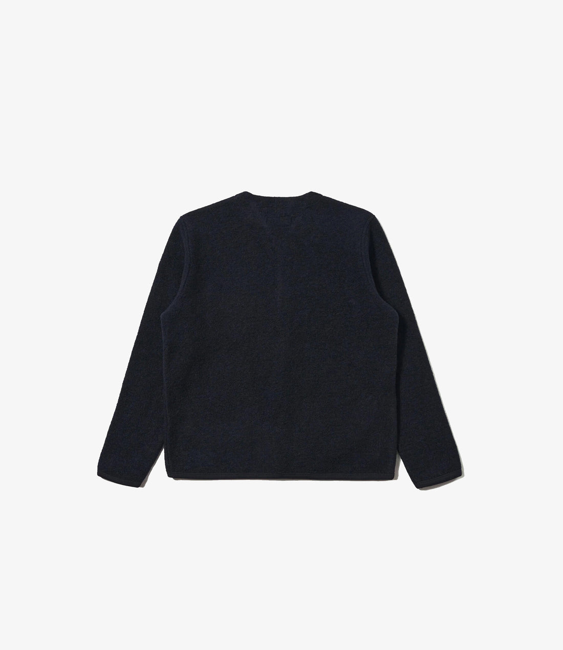 Wool Fleece Cardigan - Navy