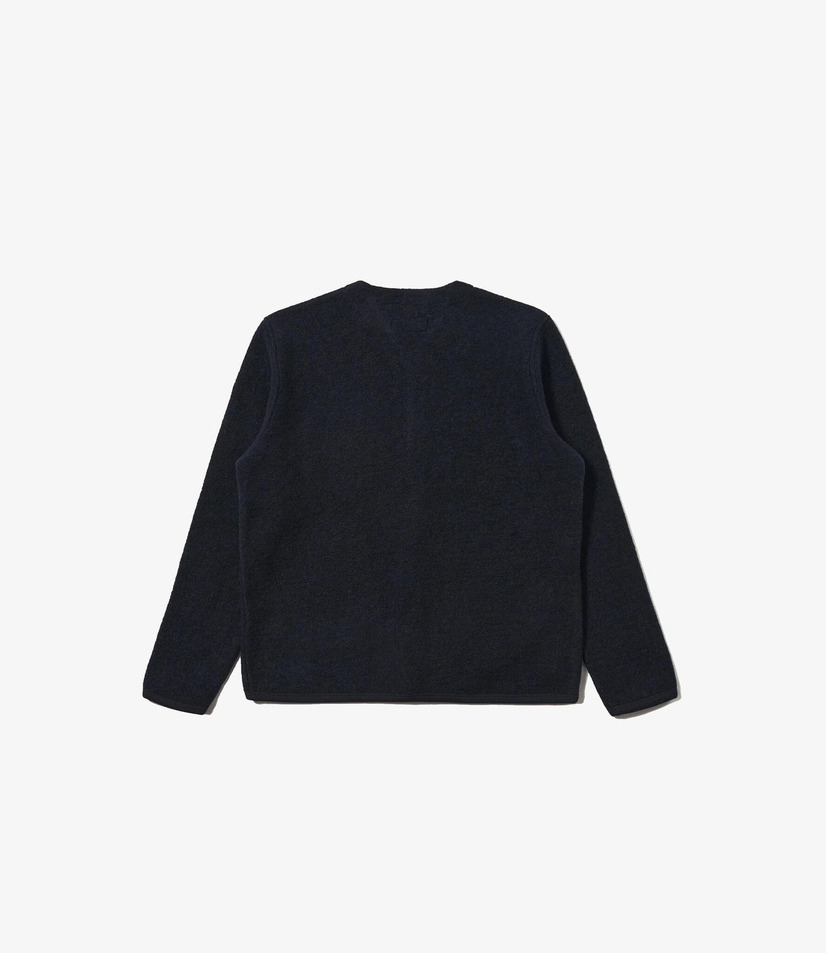 Wool Fleece Cardigan - Navy