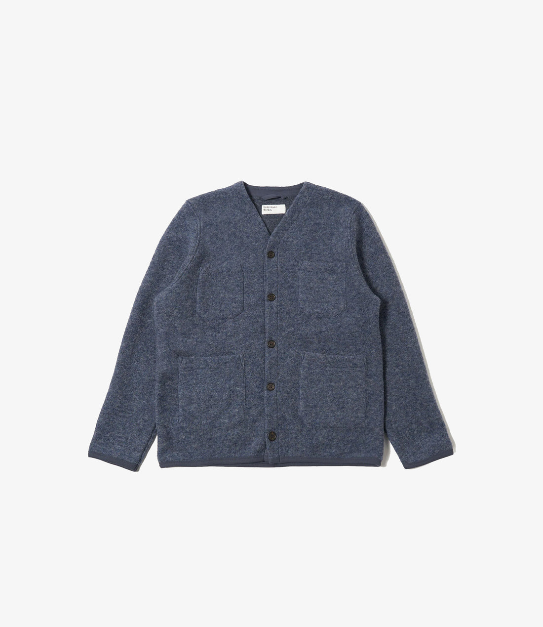 Cardigan en laine polaire - Bleu ardoise